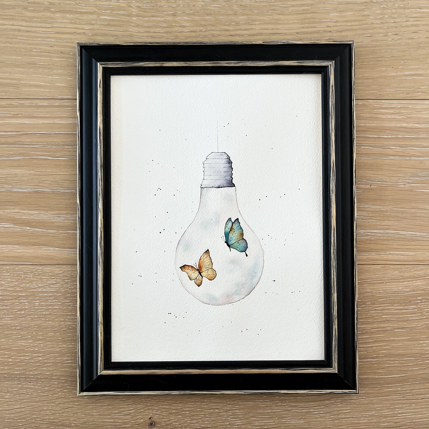 soquarelle - illustration - aquarelle – boutique en ligne - Suisse - illustratrice - ampoule - nature - papillon – liberté