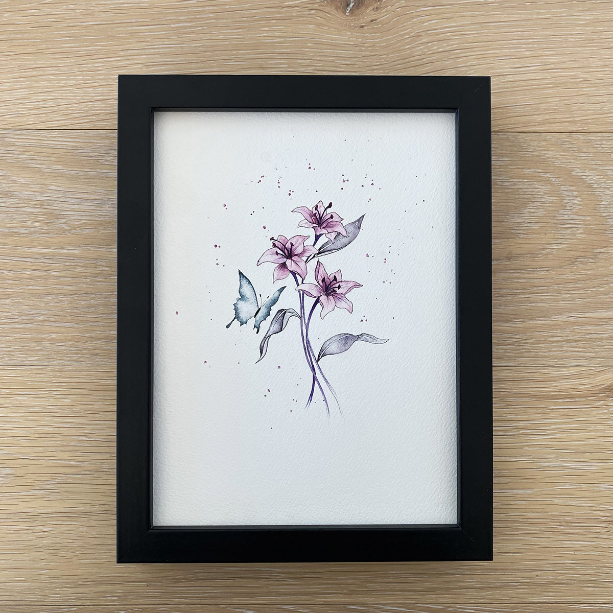 soquarelle - illustration - aquarelle – boutique en ligne - floral - Suisse - illustratrice - botanique - fleurs - nature - papillon –