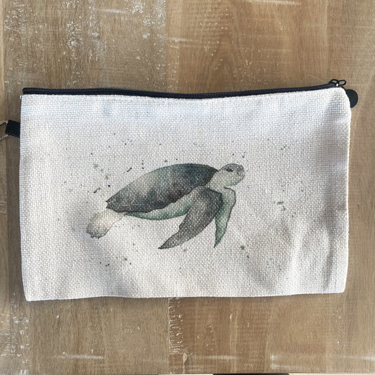 soquarelle - illustration - aquarelle - tortue de mer - Suisse - illustratrice  - pochette tissu - nature 