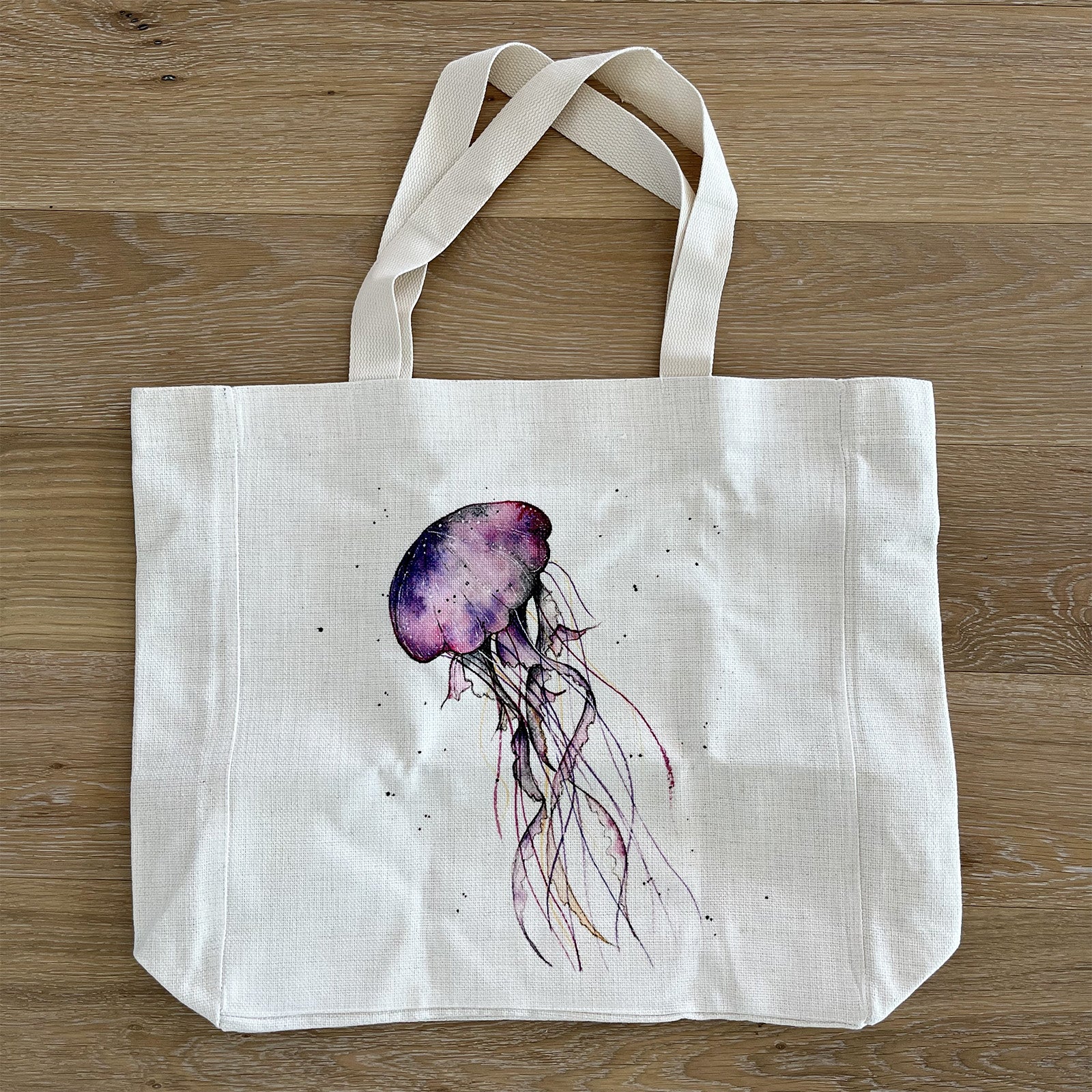 soquarelle - illustration - aquarelle – boutique en ligne - aquatique - Suisse - illustratrice - méduse - océan - nature - tote bag –