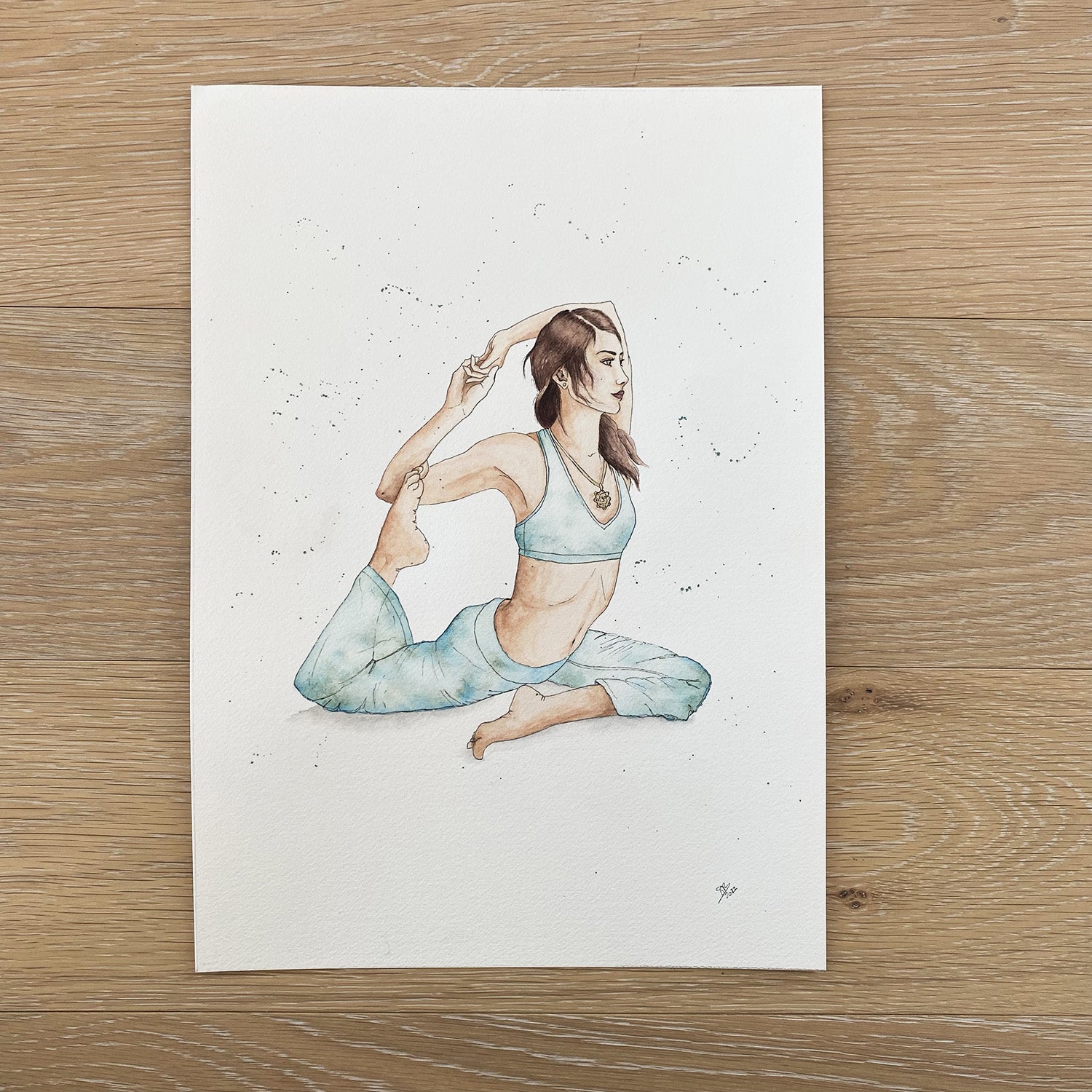 soquarelle - illustration - aquarelle – boutique en ligne - yoga - Suisse - illustratrice - botanique - femme