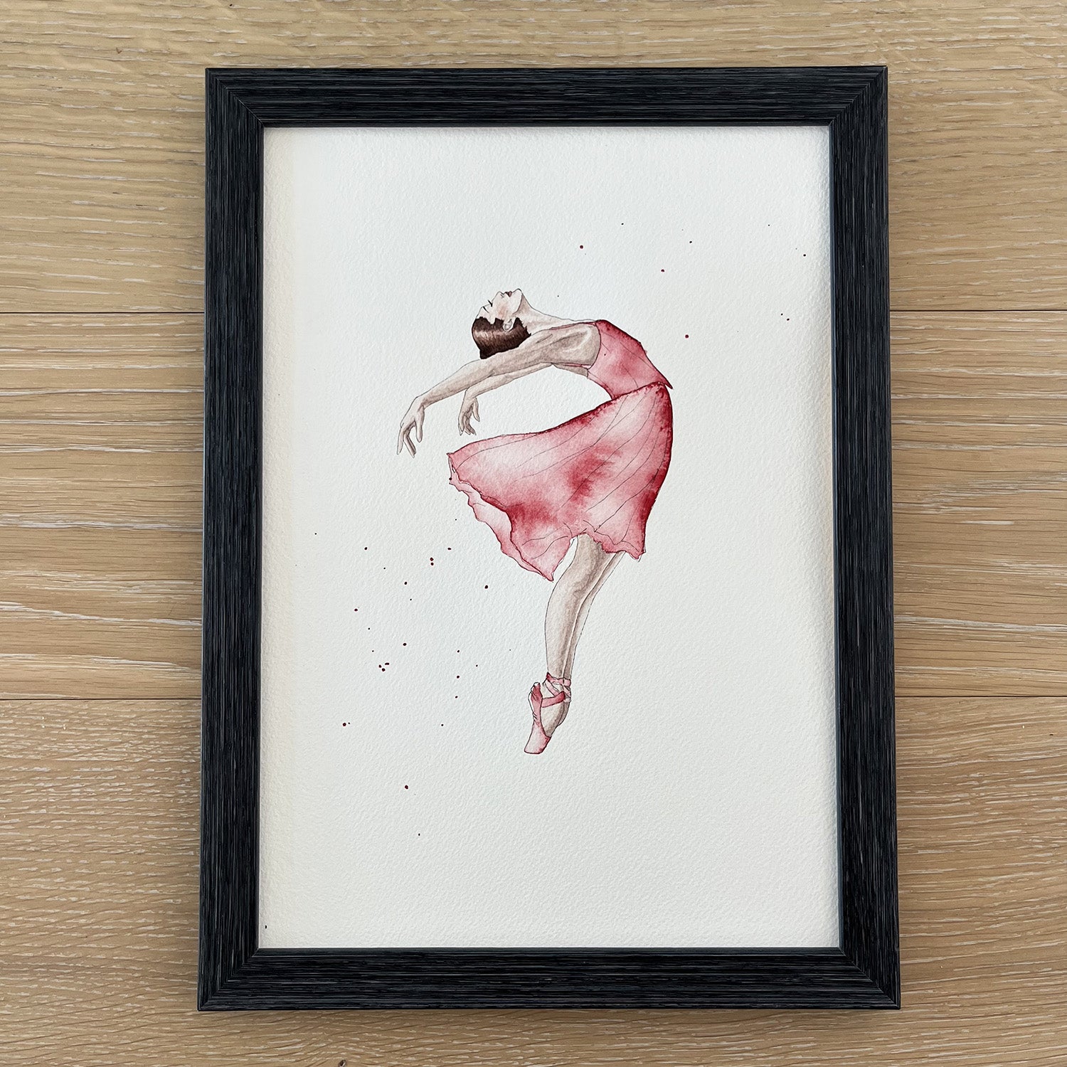 soquarelle - illustration - aquarelle – boutique en ligne - portrait - Suisse - illustratrice - femme - danse - danseuse envoûtée - ballet – ballerine ballerina