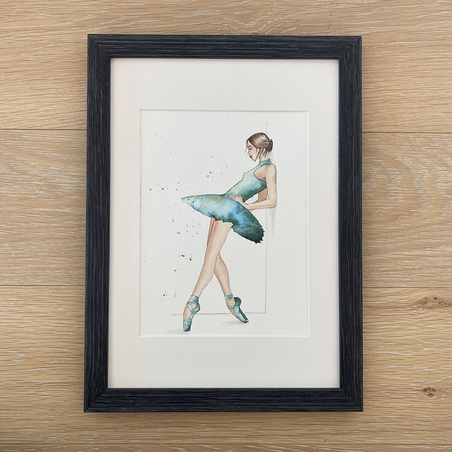 soquarelle - illustration - aquarelle - Suisse - illustratrice - portrait - danseuse - danse - ballerine - vert